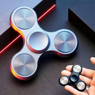 Aluminum Alloy Three-Leaf Fidget Spinner Metal Stress Relief Anti-Anxiety Hand Toy Portable Durable Adult Gift Relaxation Tool