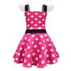 Dressy Daisy Toddler Girls Polka Dot Fancy Dress with Mouse Ears and Hair Hot Ages Perfect for or Parties Hoop, Pink, 12-18 Months, Halloween,