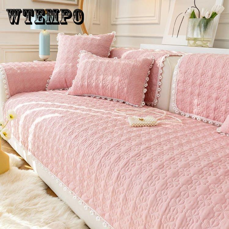 Sofa Cushion Four Seasons Universal Non-Slip Cotton Cushion Living Room Combination Sofa Cover Thickened Furniture Protective