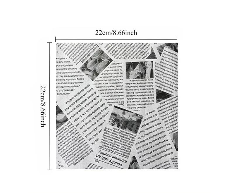 100/1000 Pcs Oil-Proof Paper for Wrapping Burger Bread Fried Food Sandwich Packaging Fryer Air Baking Paper Plate  Accessories