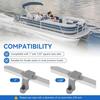 Boat Bumper Hanger Clips for Square Pontoon Rails, Set of 4Pcs Tool-Free Line Guides for Docking and Mooring Use by Boaters