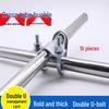 Greenhouse Pig Farm Double U-Bolt Cross Buckle Saddle Clamp for Iron/Steel Pipe Fixation