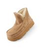 Yase 6Cm Piping Natural Wool Boots Chestnut
