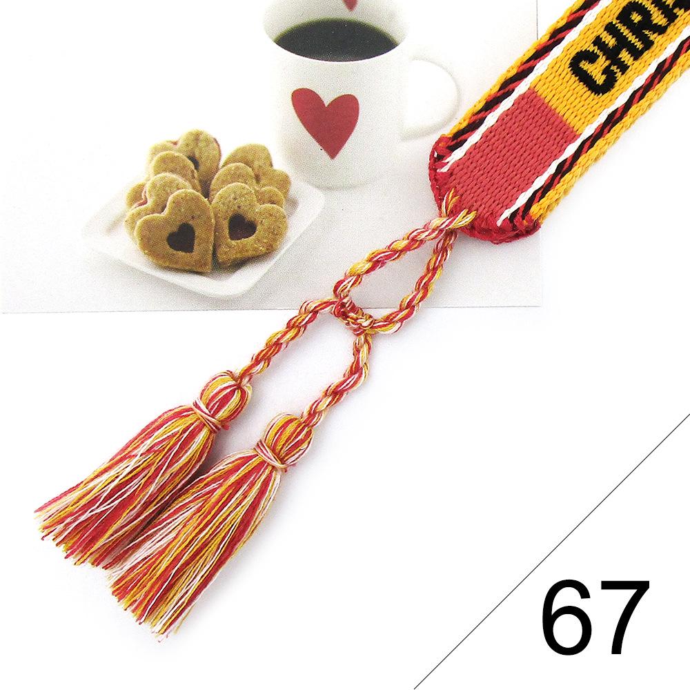 Custom Bohemian Embroidered Bracelet with Tassel and Woven Rope - Handmade Jewelry for Couples and Women