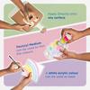 Fevicryl Acrylic Colours Pastel Paint Kit 10 X 15 Ml Tubes for Canvas Wood Leather Multi Surface DIY Art Supplies