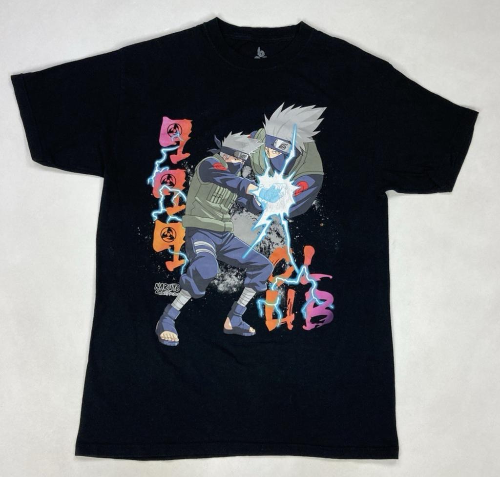 Naruto Shippuden 999 Anime Graphic T-shirt Men Medium Black Short Sleeve
