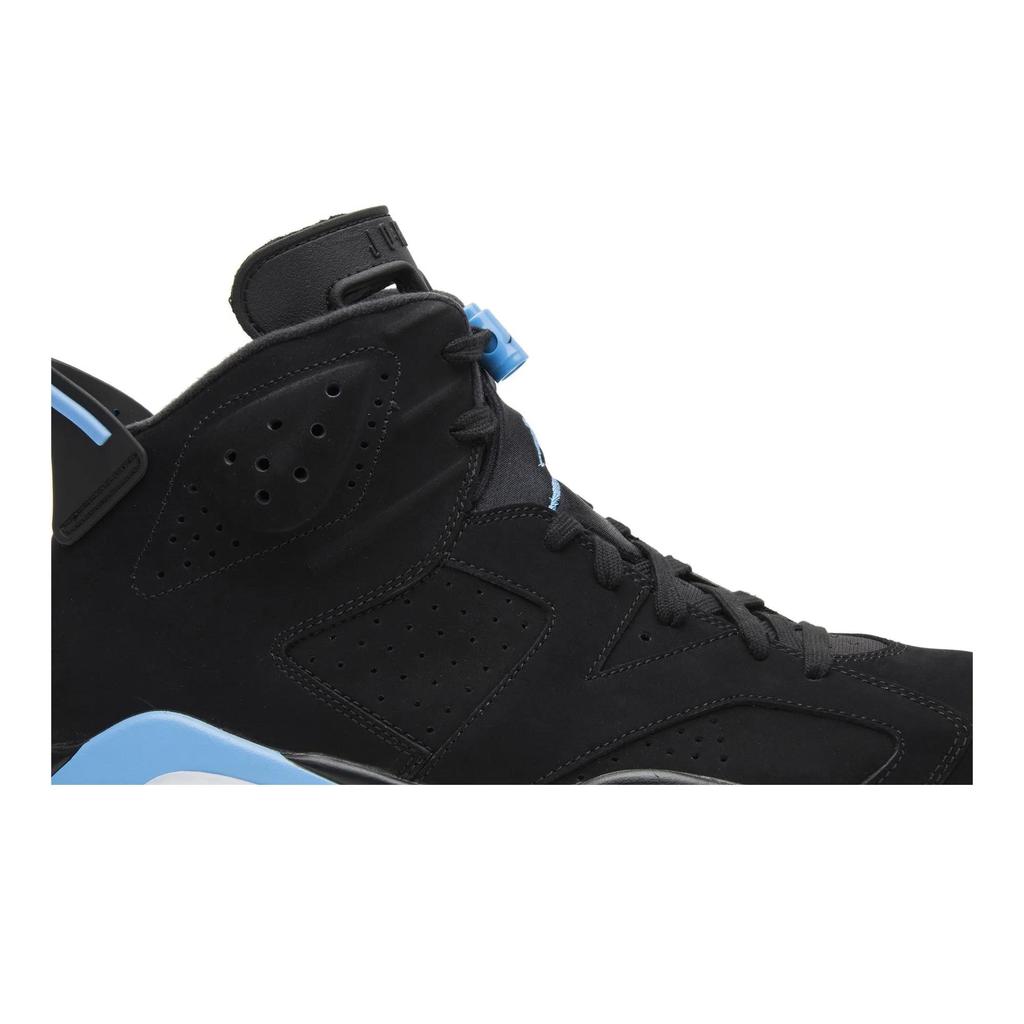 Air Jordan 6 Retro 'UNC' (Unisex) Black / University Blue Vintage Basketball Shoes 384664 006
