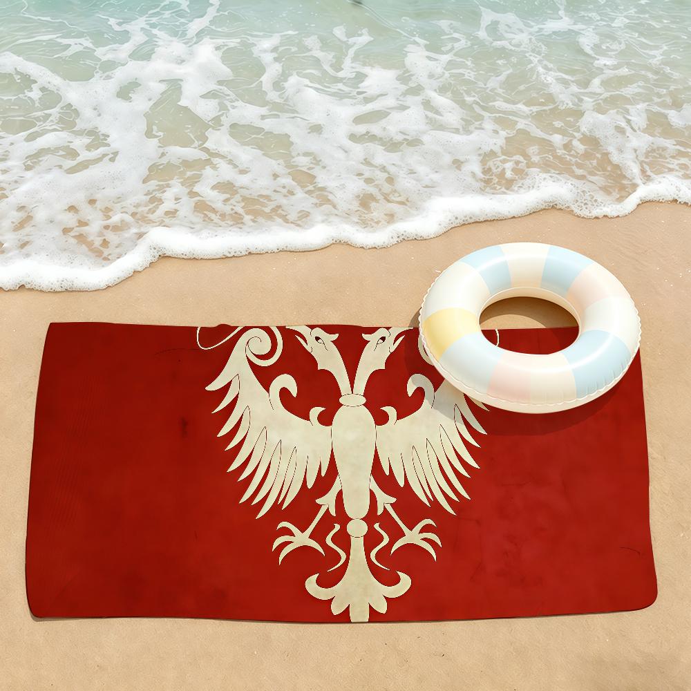 Nazione Albania Asciugamano Asciugatura Asciugamano da Bagno Applicabile a Nuoto Leggero Campeggio Yoga Spiaggia Fuori