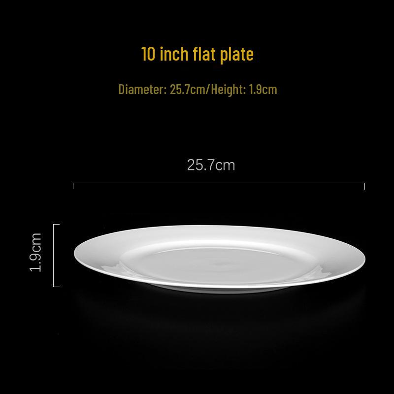 Jingdezhen White Porcelain Bowl Set - Includes Noodle and Soup Bowls with Chopsticks, Ideal for Home or Restaurant Dining