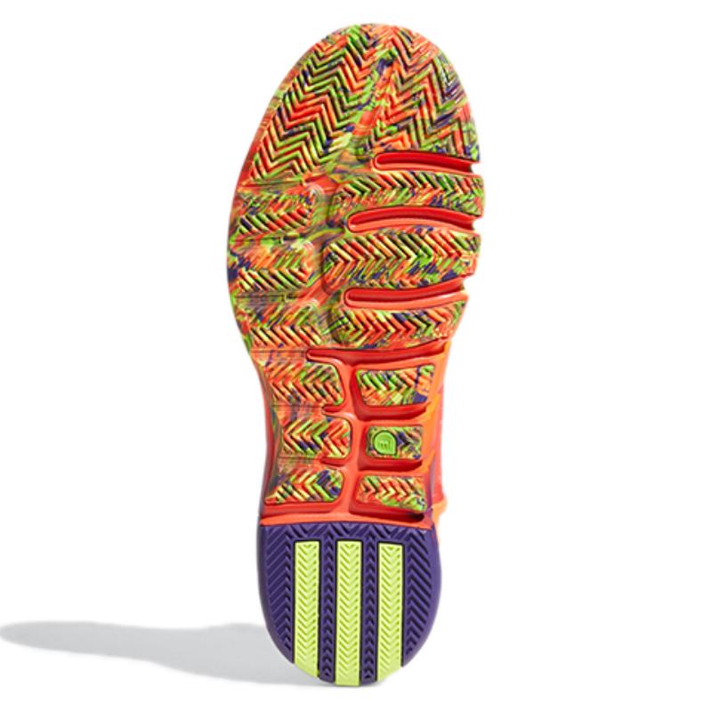 Adidas D Rose 4 Restomod Solar Red Rainbow Sneakers FX5014