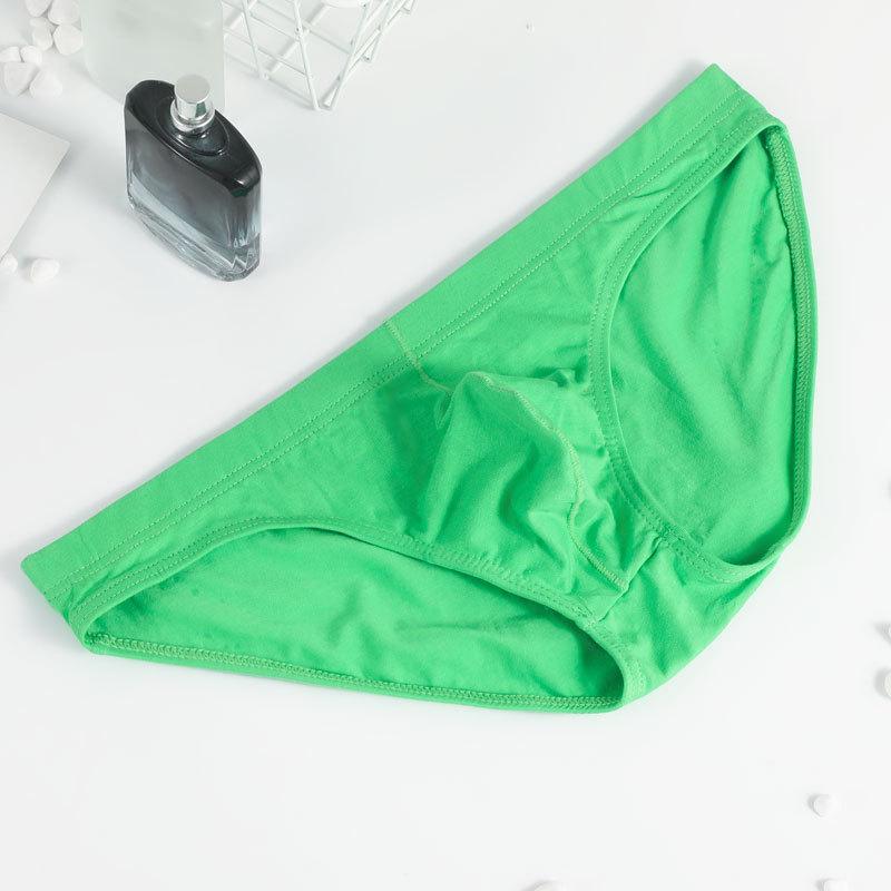 

Чоловіча трикутна білизна з бавовняною опуклою еластичною гумкою та зручна молодіжна модна білизна 3XL зелений