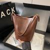 Retro Texture Bucket Bag Women's Shoulder Messenger Bag