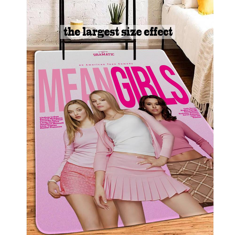 M-Mean Girls B-Burn Book Floor Mat INS Style Soft Bedroom Floor House Laundry Room Mat Anti-skid Household Carpets