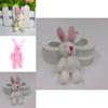 Niedliches 7,5 cm großes Mini-Kaninchen-Plüschtier, perfekt als Hochzeitsgeschenk oder Mitbringsel.