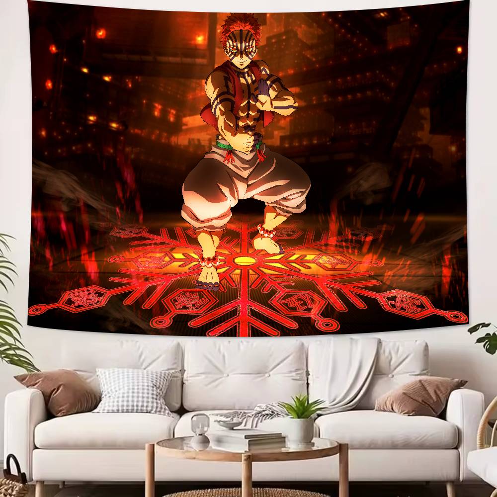 Tapeçaria Legal Quente Anime Demon Slayer Popular Decoração de Quarto Tapeçaria de Parede Sala de Arte Decoração de Casa Arte de Parede Decoração