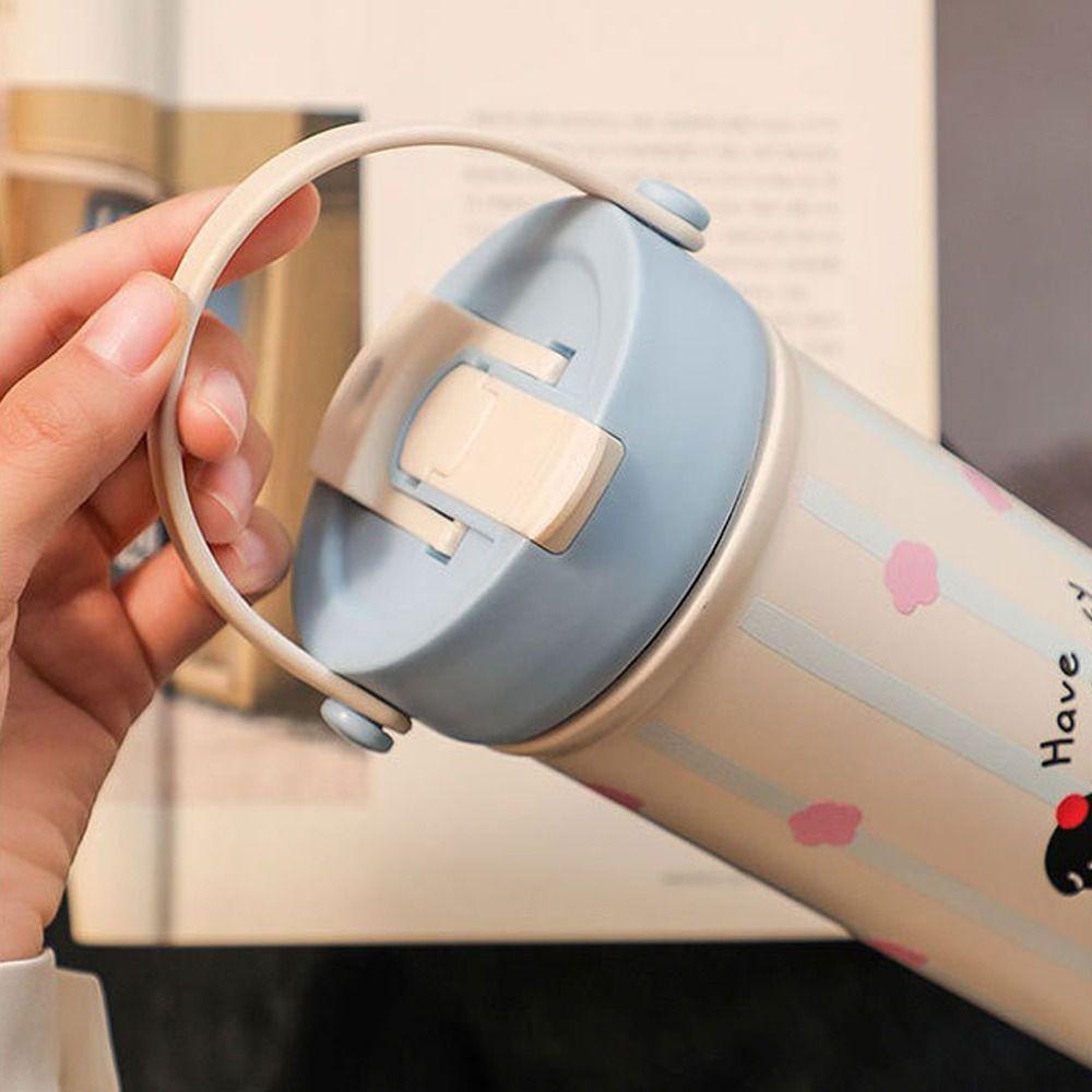 316 Stainless Steel Water Cup Leak-proof Straw Cup Portable Cartoon Insulated Cup