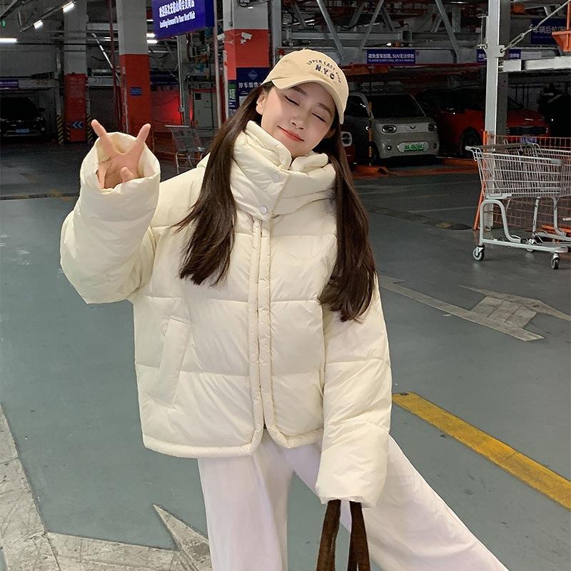 2025 New Fashionable Loose and Thickened Hooded Bread Jacket with a Short Jacket