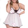 Delicate Sexy Girl Cute Lingerie Plus Size Women Underwear Applique Nightdress