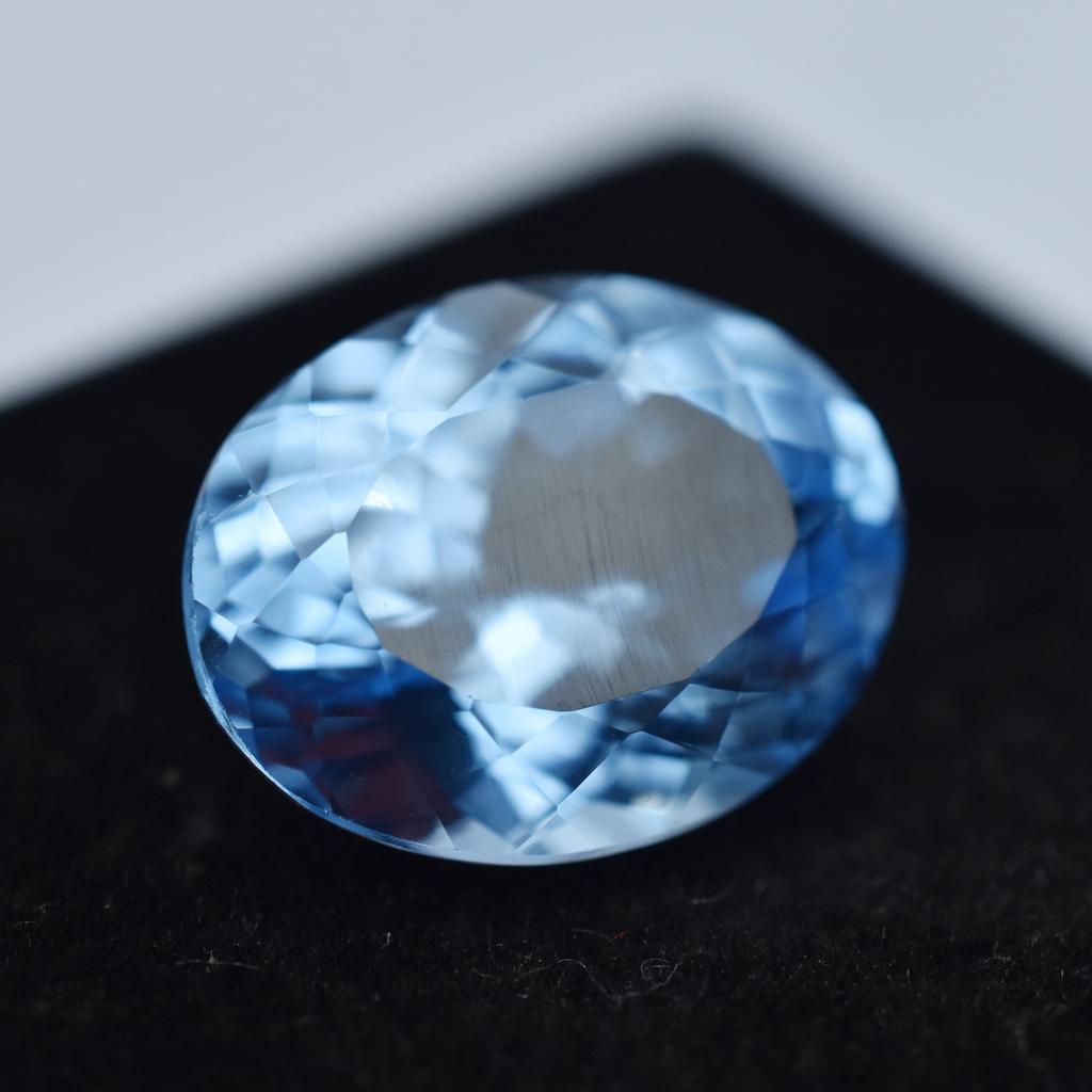 Natural Blue Sapphire Loose Gemstone 10.90 Ct Oval Cut September Birthstone for Gem Collections