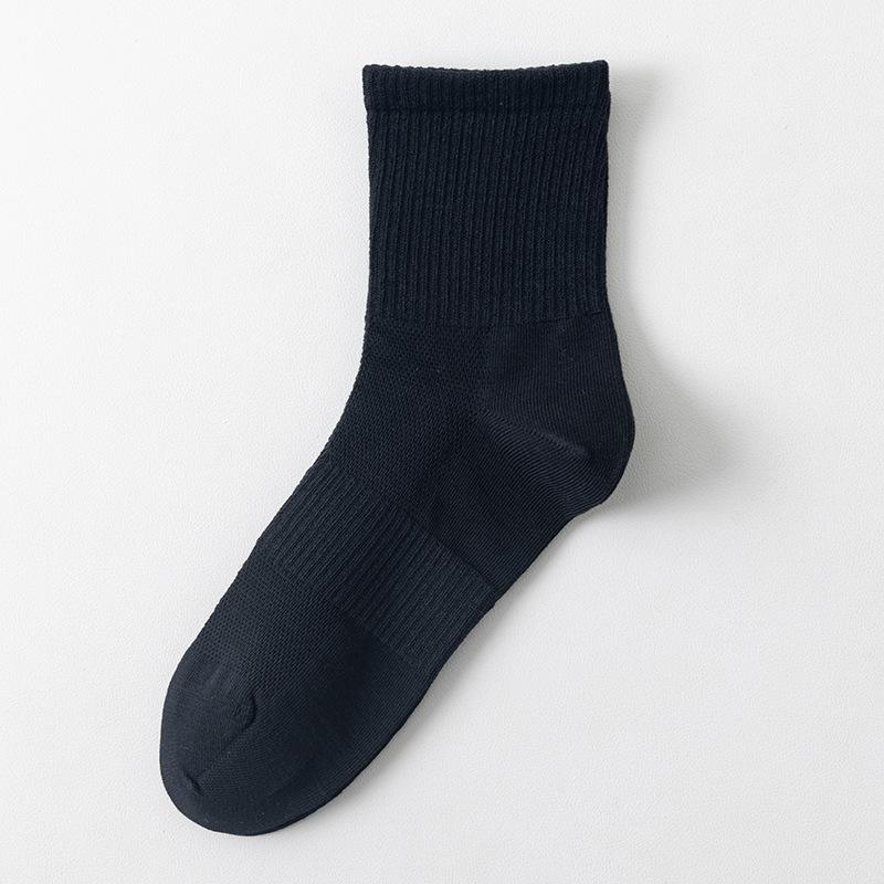 

Летние носки из чистого хлопка для женщин, носки до середины икры, бесшовный мысок, влагоотводящие тонкие носки, дышащие носки для весны и осени 1 pair