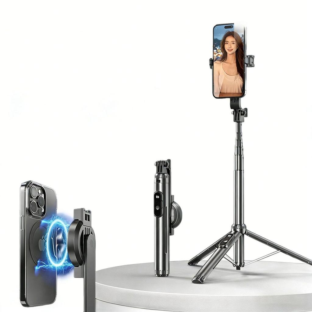 P160 Multifunctional Bluetooth Selfie Stick & Tripod with Universal Mount for Videos and Live Streaming