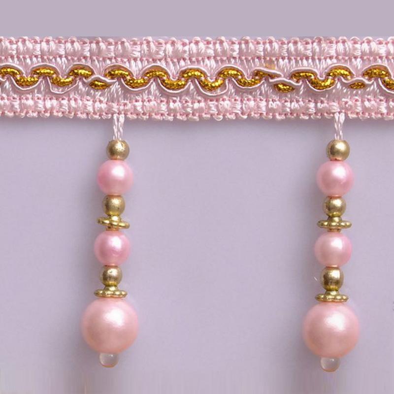 11 Meter Gardinband Pärlförsedd Hänge Spetsband Tofs Pärlfrans Gardintillbehör Möbeldekorationsband DIY Syhantverk