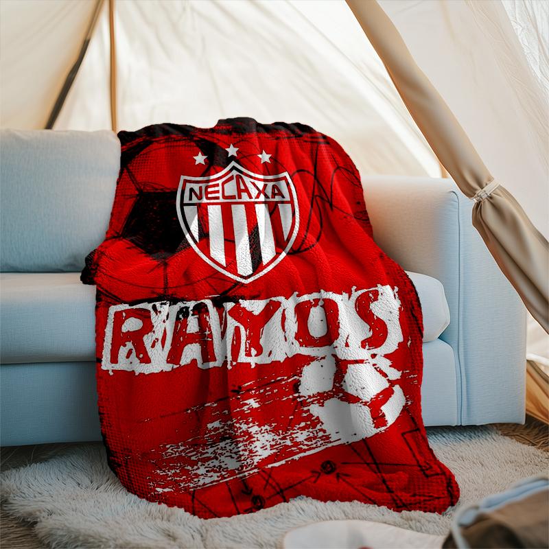 1PC Football Crest Heartbeat Printed Soft Flannel Blanket Throw for Adult Bedroom Living Room Sofa Camping Travel Fan gifts Christmas Gifts