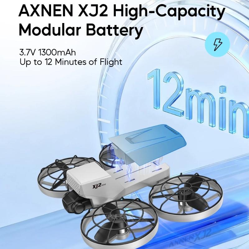 XJ2 Mini Drohne 8K Dual HD Kamera 5G WIFI Übertragung Faltbarer Bürstenloser RC Quadcopter Vollständige Abdeckung Schutzhülle Fernbedienung Spielzeug Kindergeschenk