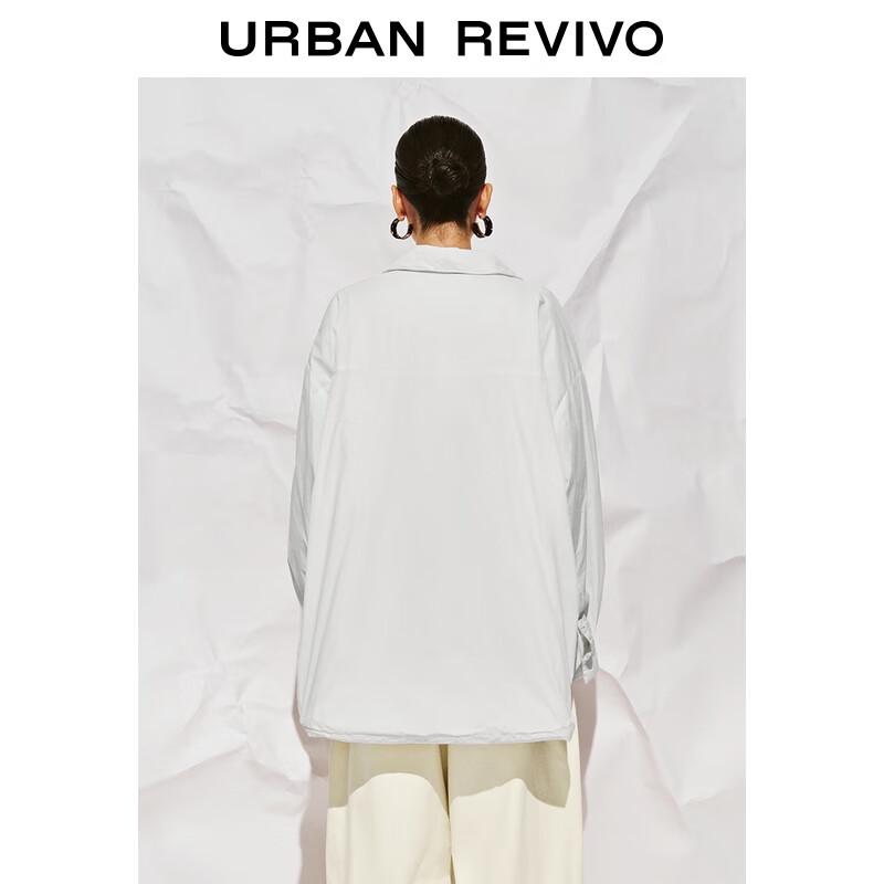 UR Women's Simple Design Oversized Padded Shirt Jacket