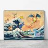 Print on Canvas  Gengar Classic Anime Posters Cartoon Character Picture HD Printing Retro Style Home Living Room Decor