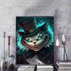 Disney Diamond Painting Dark Gothic Cheshire Cat  Alice in Wonderland Mosaic Craft Hobby DIY Gift Home Decoration Embroidery