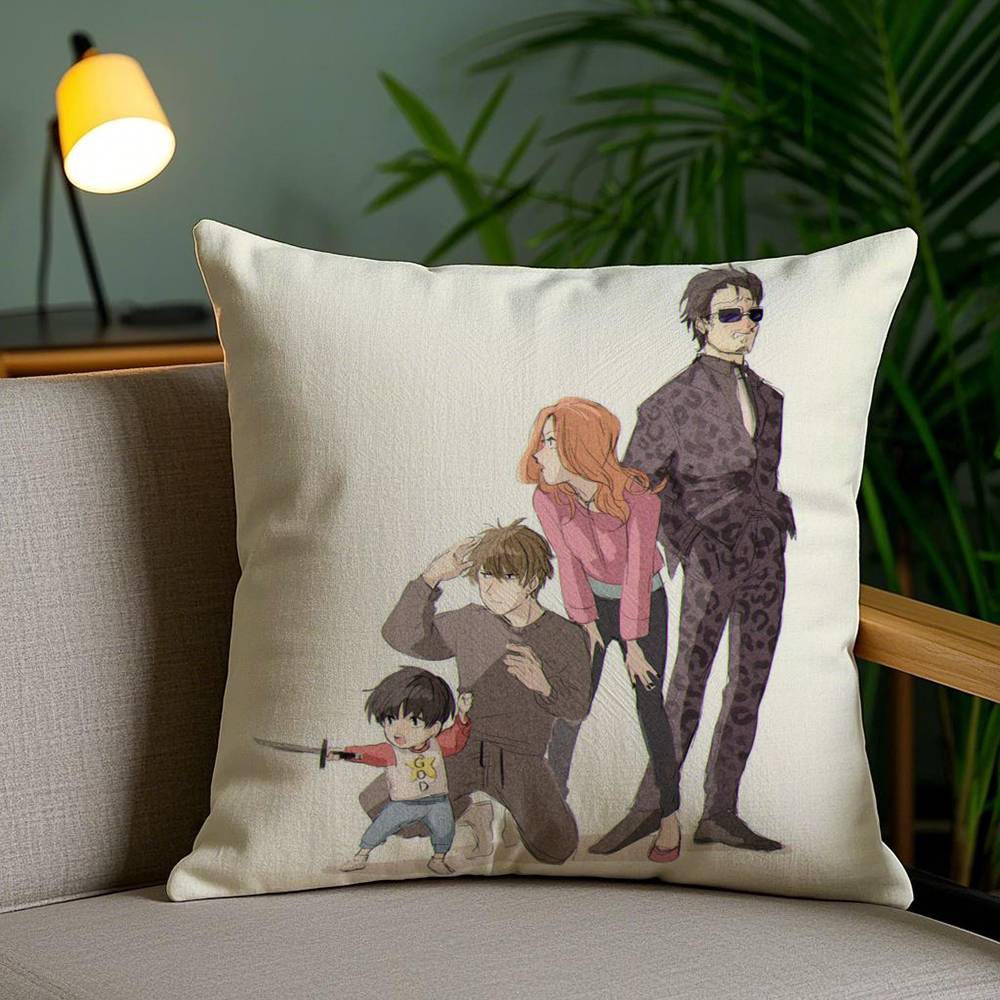 K-Kotaro Lives Alone Pillow Case Home Dorm Chair Back Short Plush Double-sided Printing Office Nap Time Cushion Cover