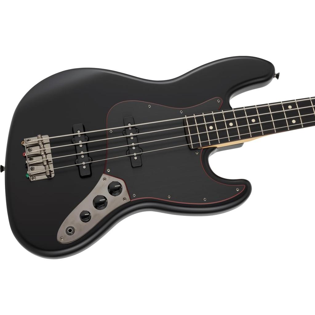 Fender/Made in Japan Limited Hybrid II Jazz Bass Noir Rosewood Fingerboard Black
