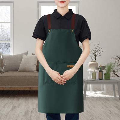 Delantal impermeable de bolsillo grande, a prueba de aceite y polvo, delantal de cocina con correa ajustable, delantal de chef universal para carniceros y pintores