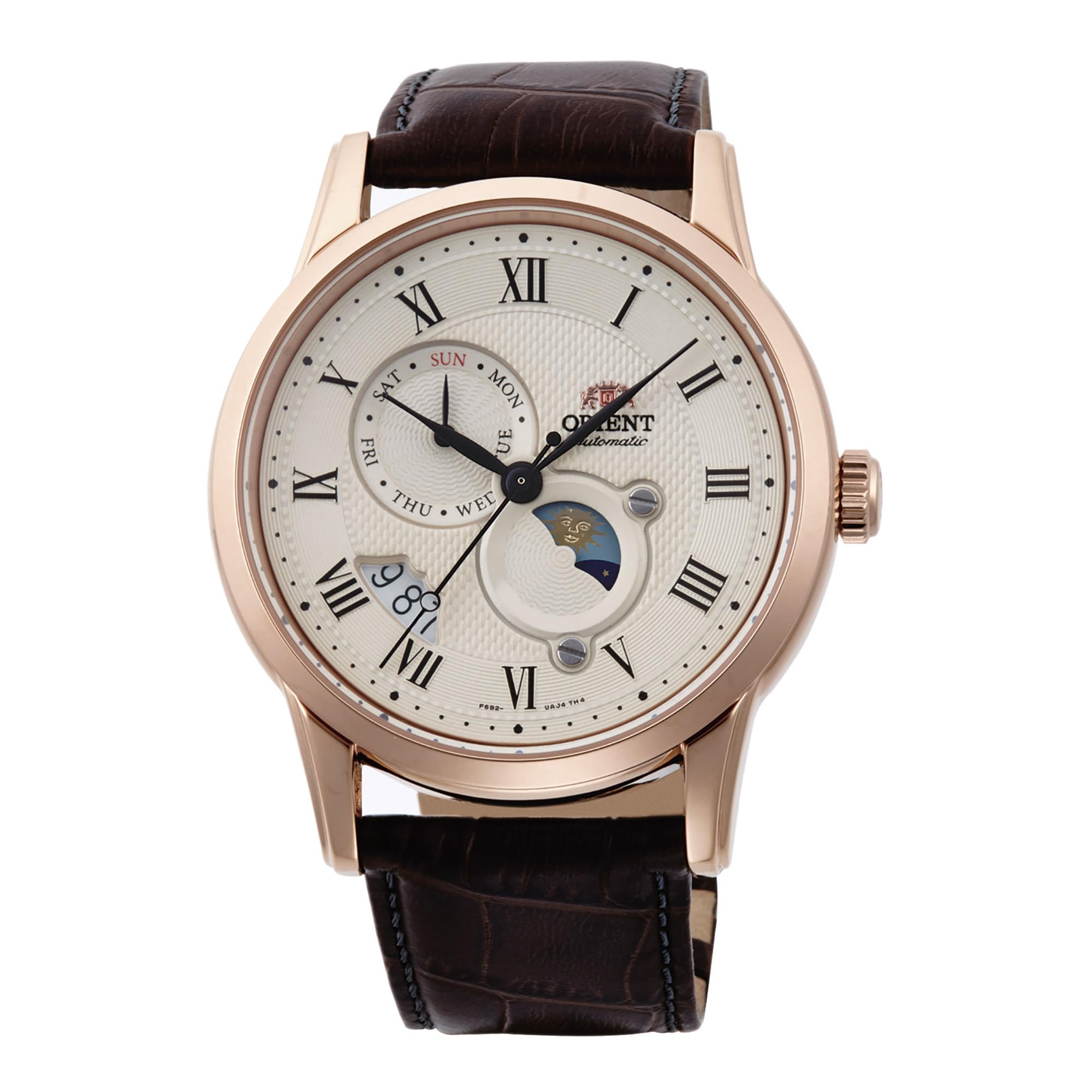 Lumina Jp Men's Brown Dress Watch Orient Classic Sun Moon [Orient] & Ra-Ak0007s30b Authentic.