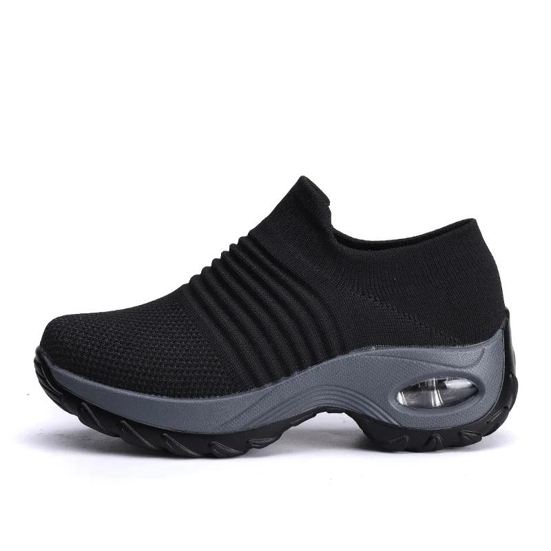 Fashion Summer Women Sneakers Fashion Slope Heel Casual Shoes Breathable Designer Lazy Loafers Lightweight Non Slip Single Shoes Women