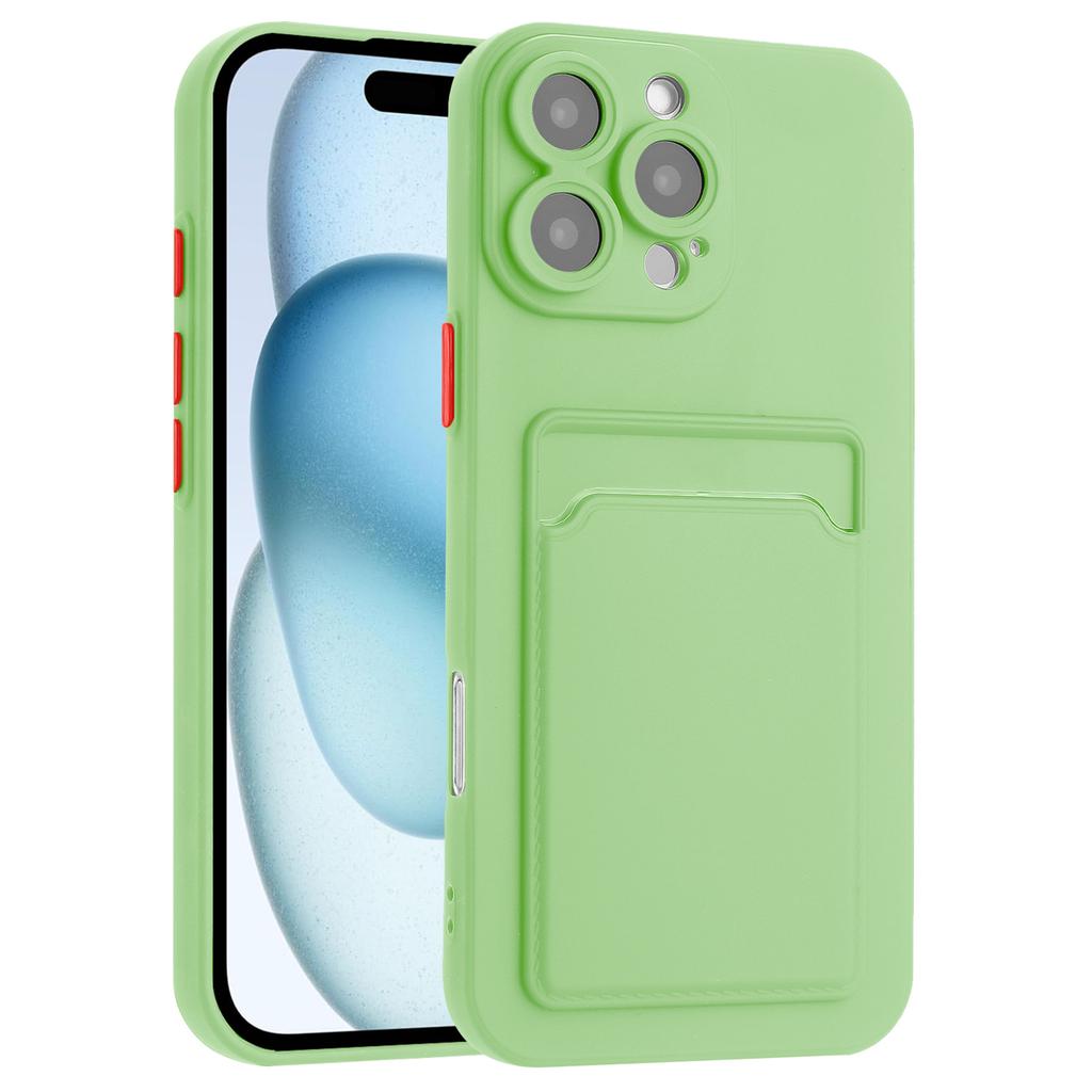 For iPhone 16 Pro Max Case Flexible TPU Phone Cover with Back Card Slot