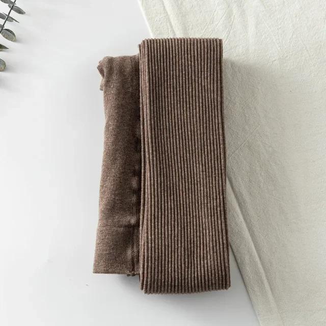 Herbst Einfarbig Baumwollfaden Damen Strumpfhose Warm Bequem Binden Lolita Stretch Streifen Strumpfhose