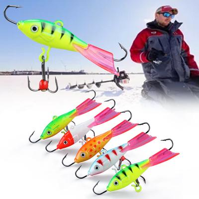 5pcs Ice Fishing Lure Winter Fishing Lure 3D Eyes High Simulation Fishing Jig Bait Ice Fishing