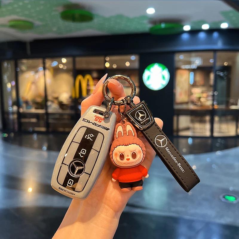 Car Key Case Cover Shell For Mercedes Benz A C E S G Class GLC CLE CLA GLB GLS W177 W205 W213 W222 X167 AMG Keychain CE6