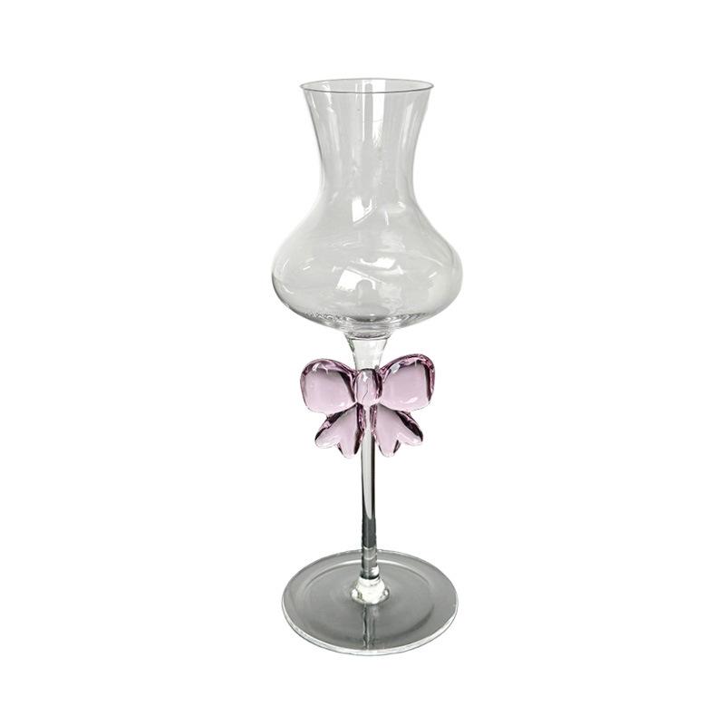 Creative bow champagne glass ins Korean glass goblet