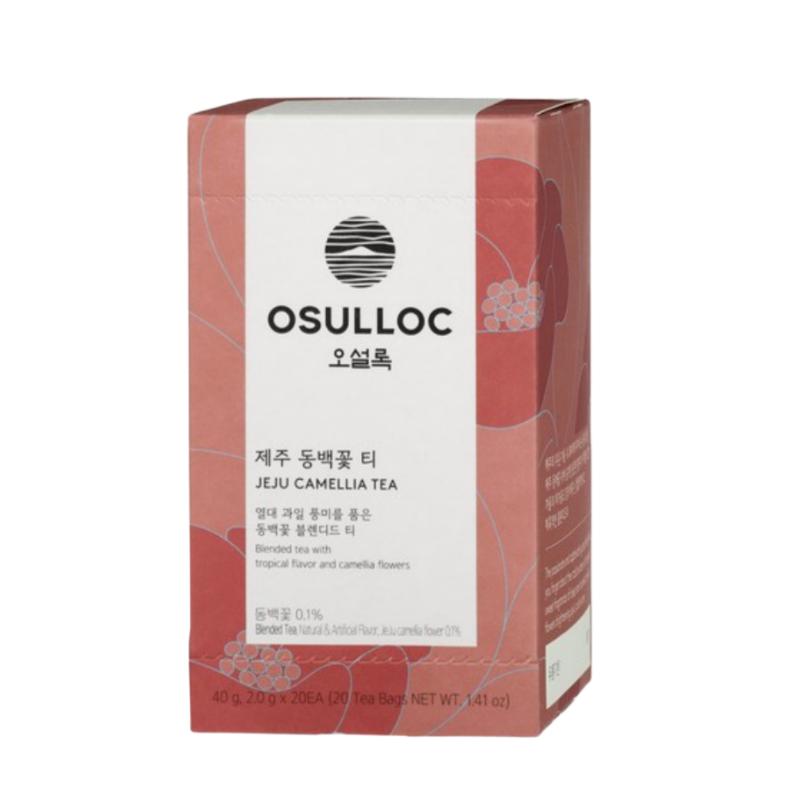 Osulloc Jeju Camellia Flower Tea 40g (20 Tea Bags) - Korean Blended Tea 1ea