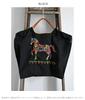 Ball and Chain Genuine L Size FLOWER HORSE Flower Horse Hana Shopping Bag 301135 [Ball & Chain] F.HORSE (BLACK, L)