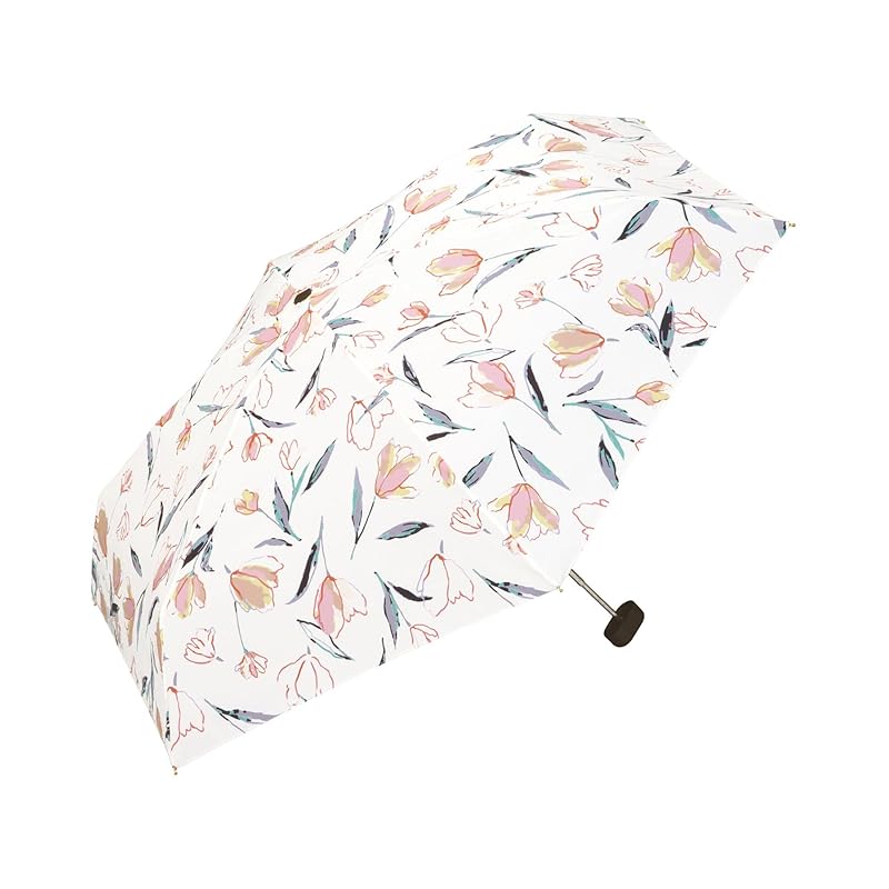 

[2025]Wpc. folding umbrella floating tulips mini off umbrella For both rain and shine commute Commuting to school trip fashionable cute woman ladies