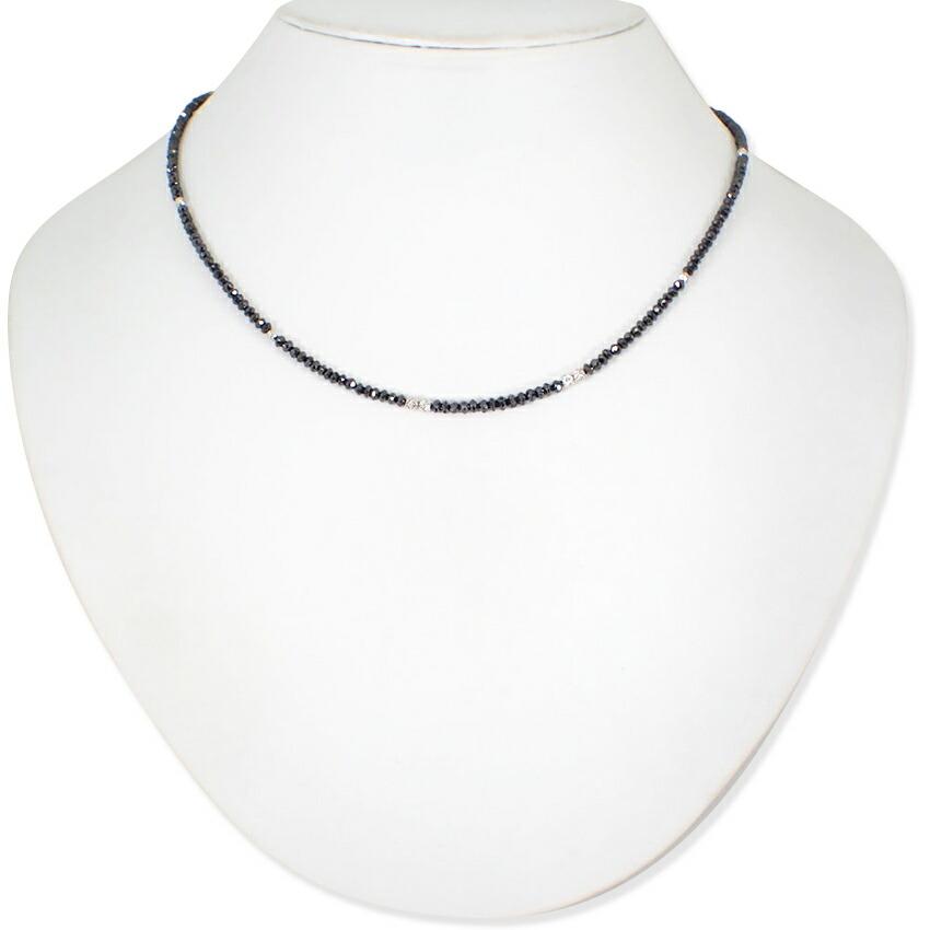 

[Used] K18WG Black Diamond Necklace/g511-27