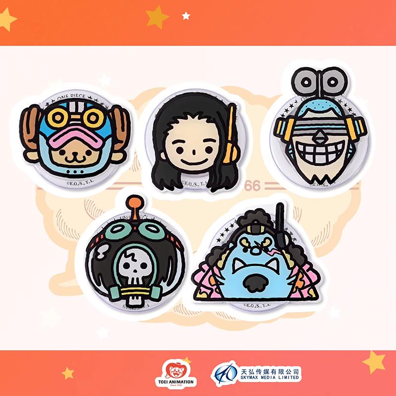 1pc Official ONE PIECE Aigehede Series Phone Stand Blind Box Strong Magnetic Adsorption / Airbag Shock Absorption for Gifts.