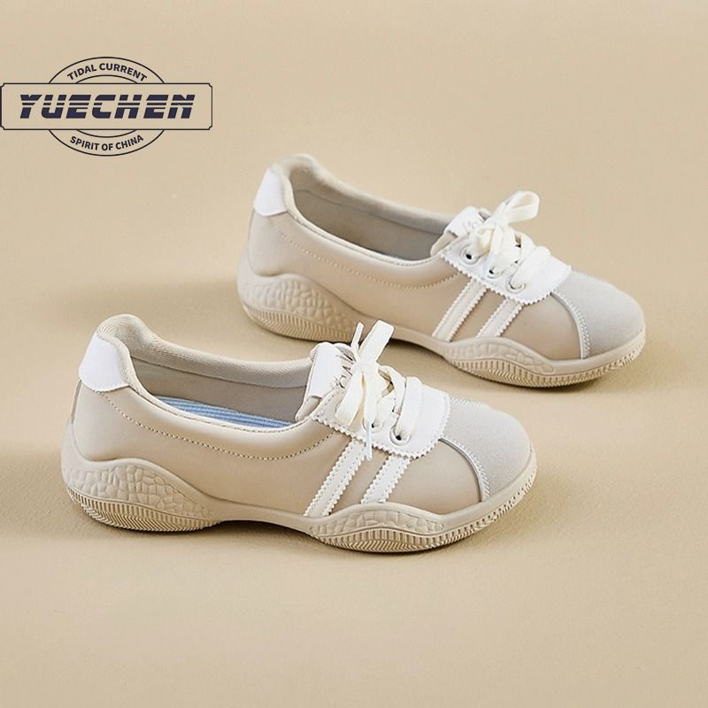 

2025 autumn new breathable female student Korean version of dad shoes light mouth flat heel low top wear-resistant sports and leisure board shoes 35