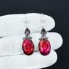 Ammolite & Amethyst Gemstone Earrings, 925 Sterling Silver Earrings Unique Style Earrings, Dangle Drop Earrings For Anniversary Gifts