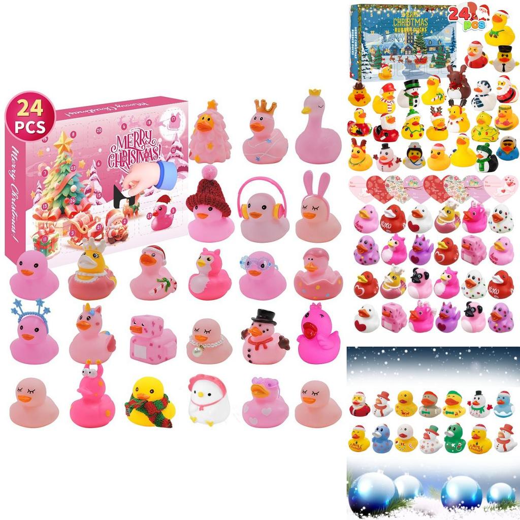 Delightful Festive Rubber Duck Blind Box For Kids Stress Relief Fun Advent Calendar Gift