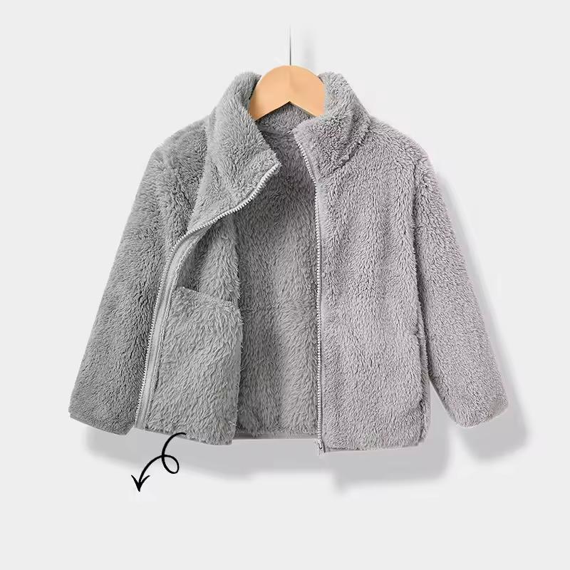 Children's Autumn Winter Padded Outerwear Boys Girls Fleece Coats Teenager Warm Clothing